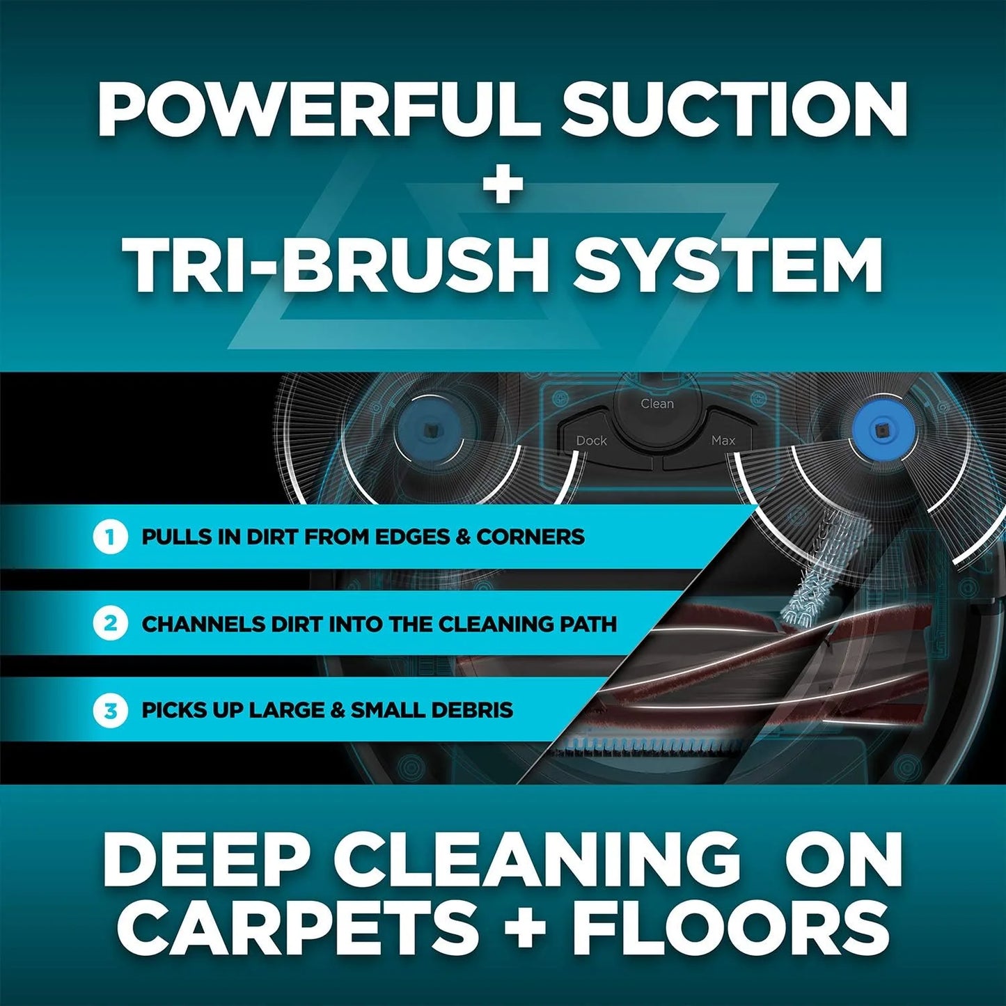 AI Robot Vacuum with XL HEPA Self-Empty Base, Bagless, 60-Day Capacity, LIDAR Navigation, Perfect for Pet Hair, Compatible with Alexa, Wi-Fi Connected, Carpet & Hard Floor, Black