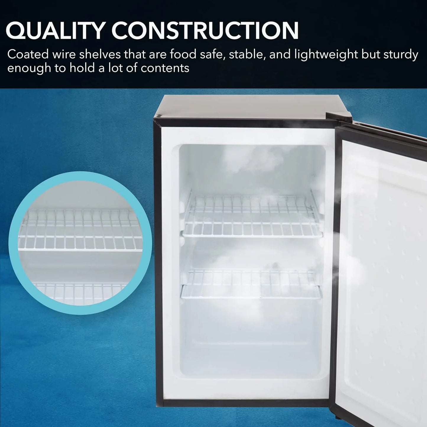 Whynter CUF-112SS Mini, Energy Star Rated Small Upright Freezer with Lock, Stainless Steel -1.1 Cubic Feet