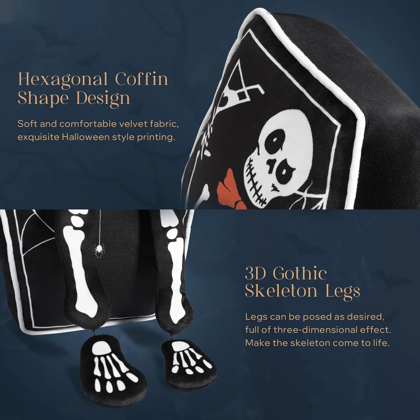 Happy Halloween Shaped Throw Pillow