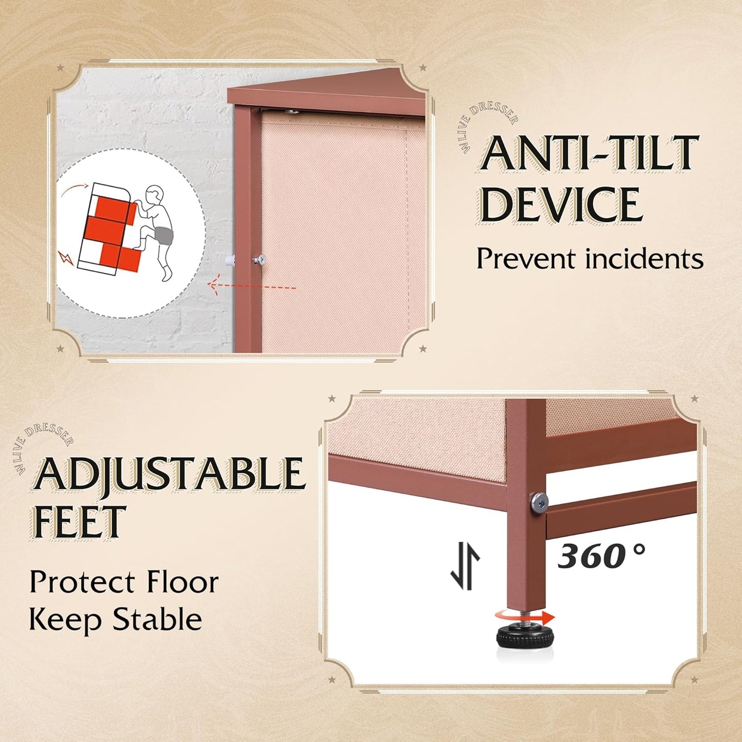 Storage Organizer Unit with 11 Fabric Bins, Storage Drawers Organizer with Steel Frame, Tall Storage Tower Organizaton