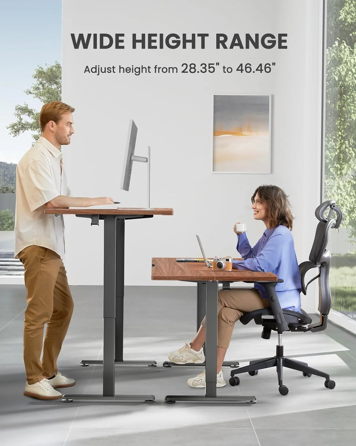 Height Adjustable Electric Standing Desk 47.2 x 23.6 Inches