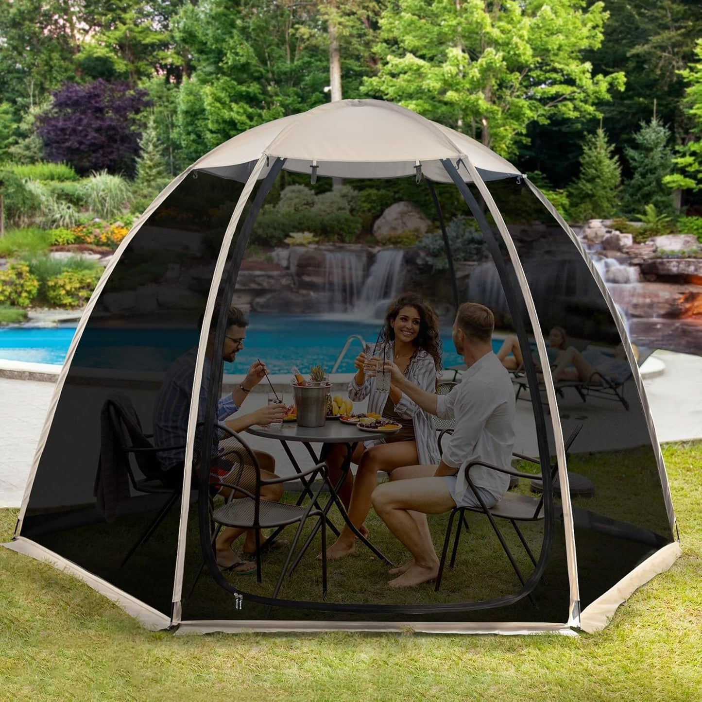 Pop Up Screen House Gazebo Tent with Mosquito Netting Sides