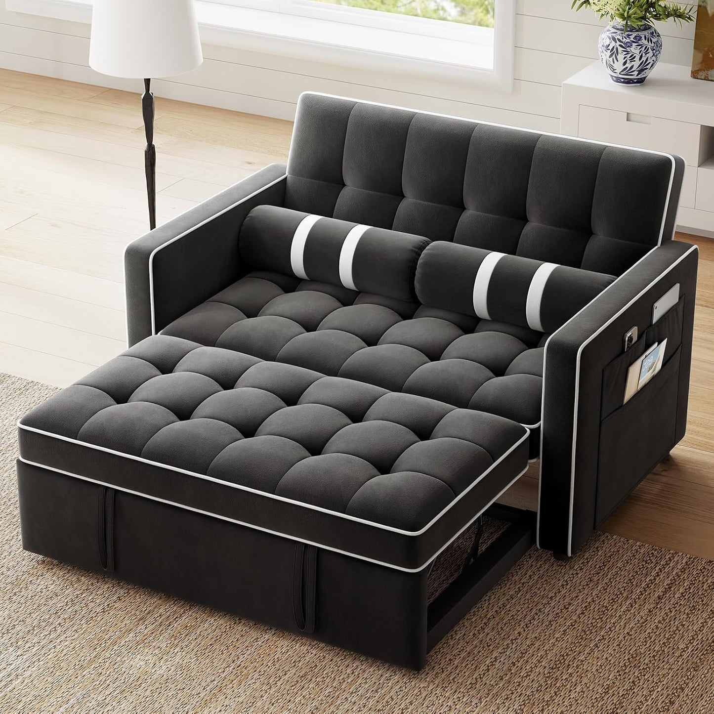 Sofa Bed 3-in-1 Convertible Sleeper Sofa