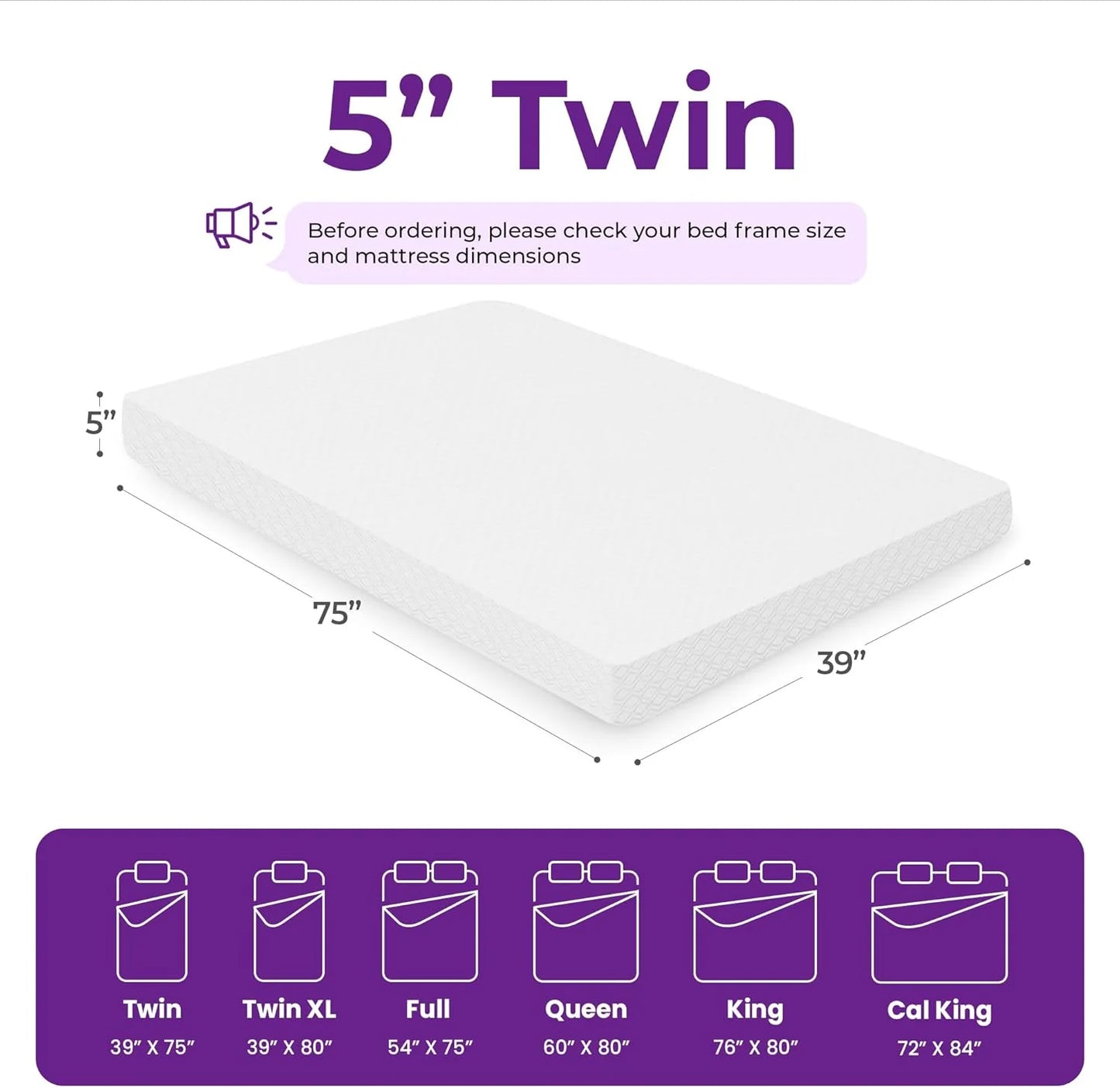 GAESTE 8-inch Fully Cooling Gel Memory Foam Mattress Mattress-in-a-Box