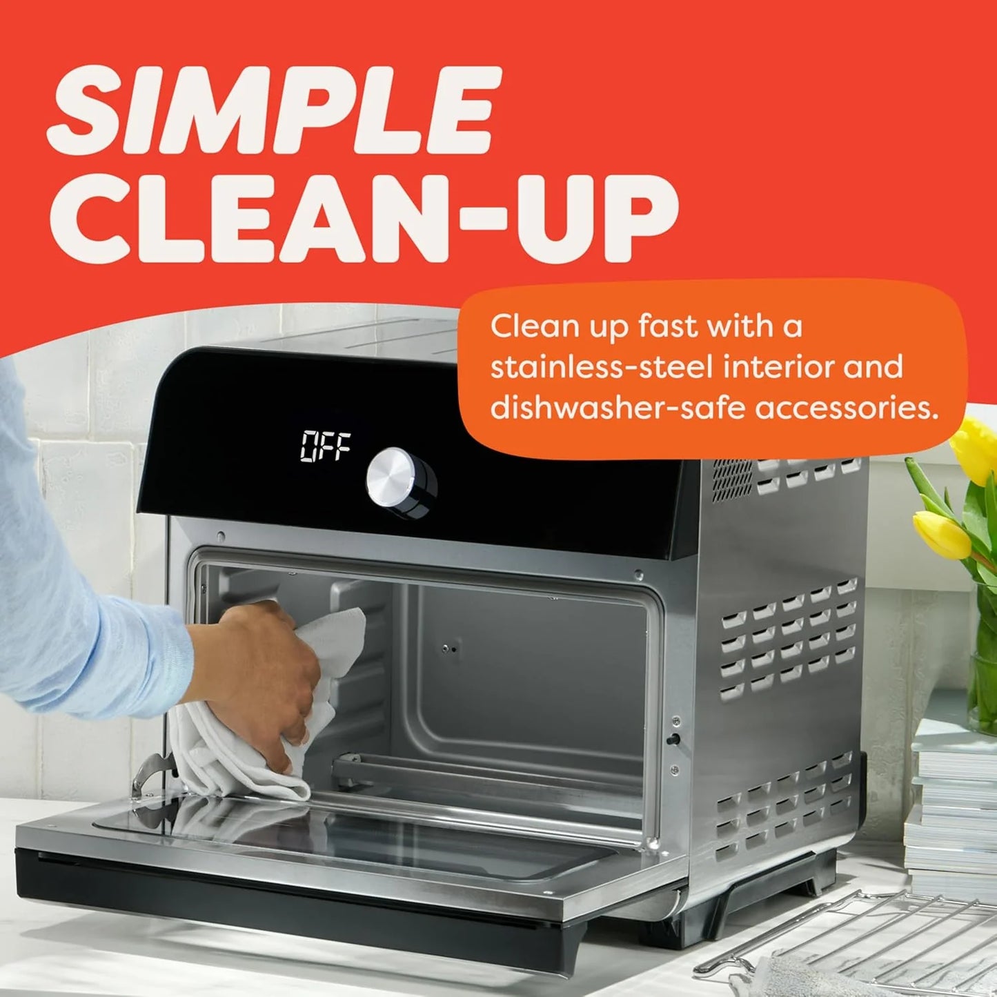 Instant Pot Omni Plus 19QT/18L Toaster Oven Air Fryer, 10-in-1 Functions, Fits 12" Pizza, Crisp, Broil, Bake, Roast, Toast, Warm, Convection, 100+ In-App Recipes, from the Makers of Instant Pot, Black