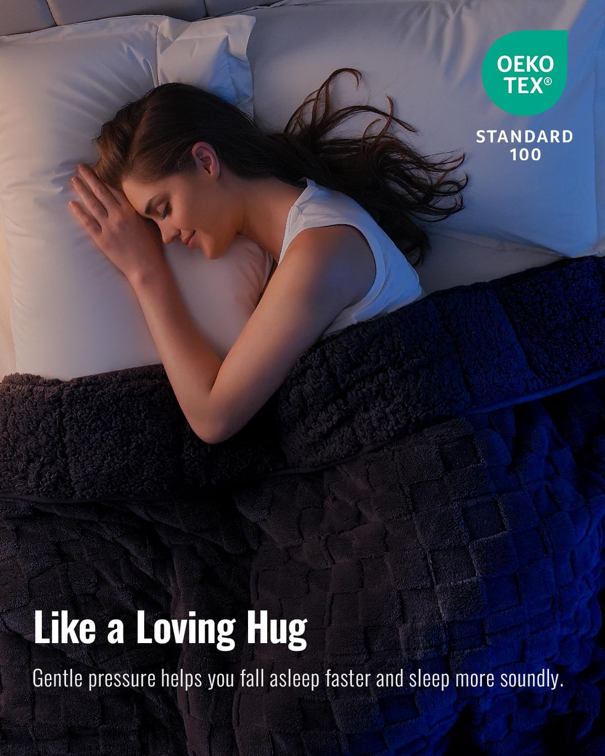 Weighted Blanket Queen Size 15lbs 60x80 inches with Soft Plush Fleece