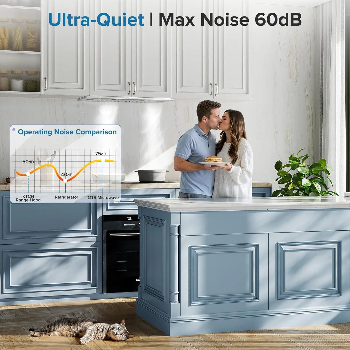 IKTCH 30" Built-in/Plug-in Range Hood 900 CFM, Ducted/Ductless Convertible Ducted, Stainless Steel Kitchen Range Hood