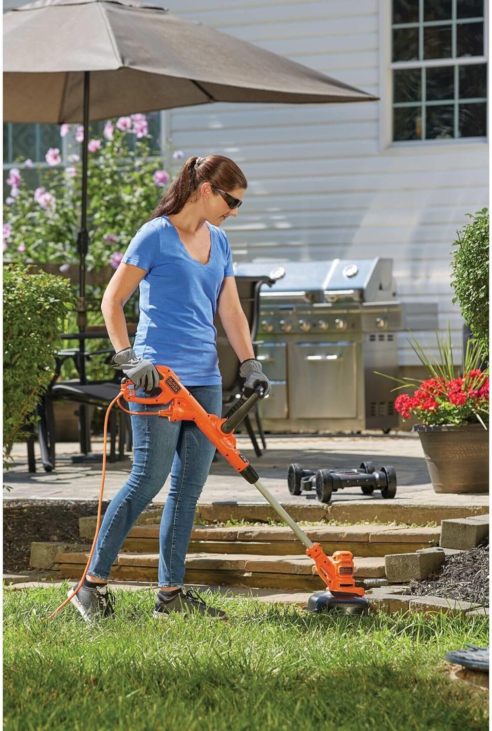 BLACK+DECKER 3-in-1 Corded Lawn Mower, String Trimmer & Edger, 12-Inch (BESTA512CM)