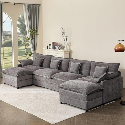 108" U-shaped sofa, modular sofa Comfortable cloud sofa