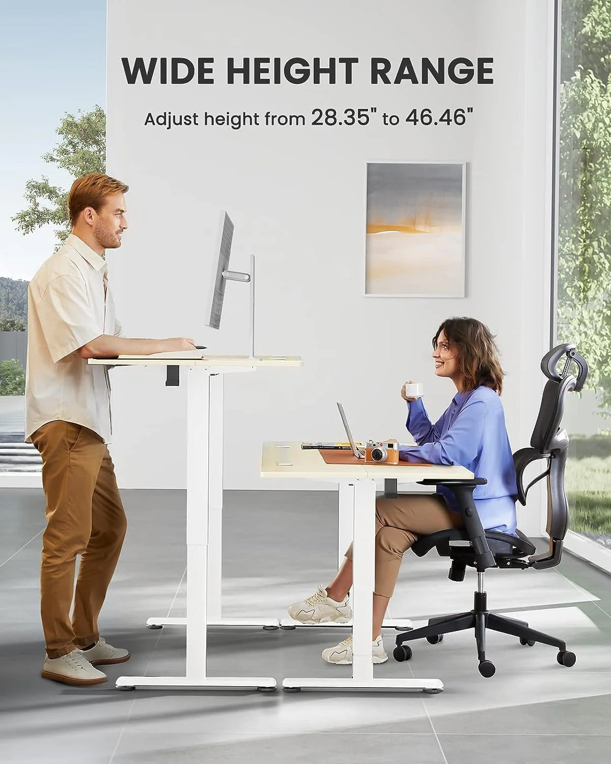 Height Adjustable Electric Standing Desk 47.2 x 23.6 Inches