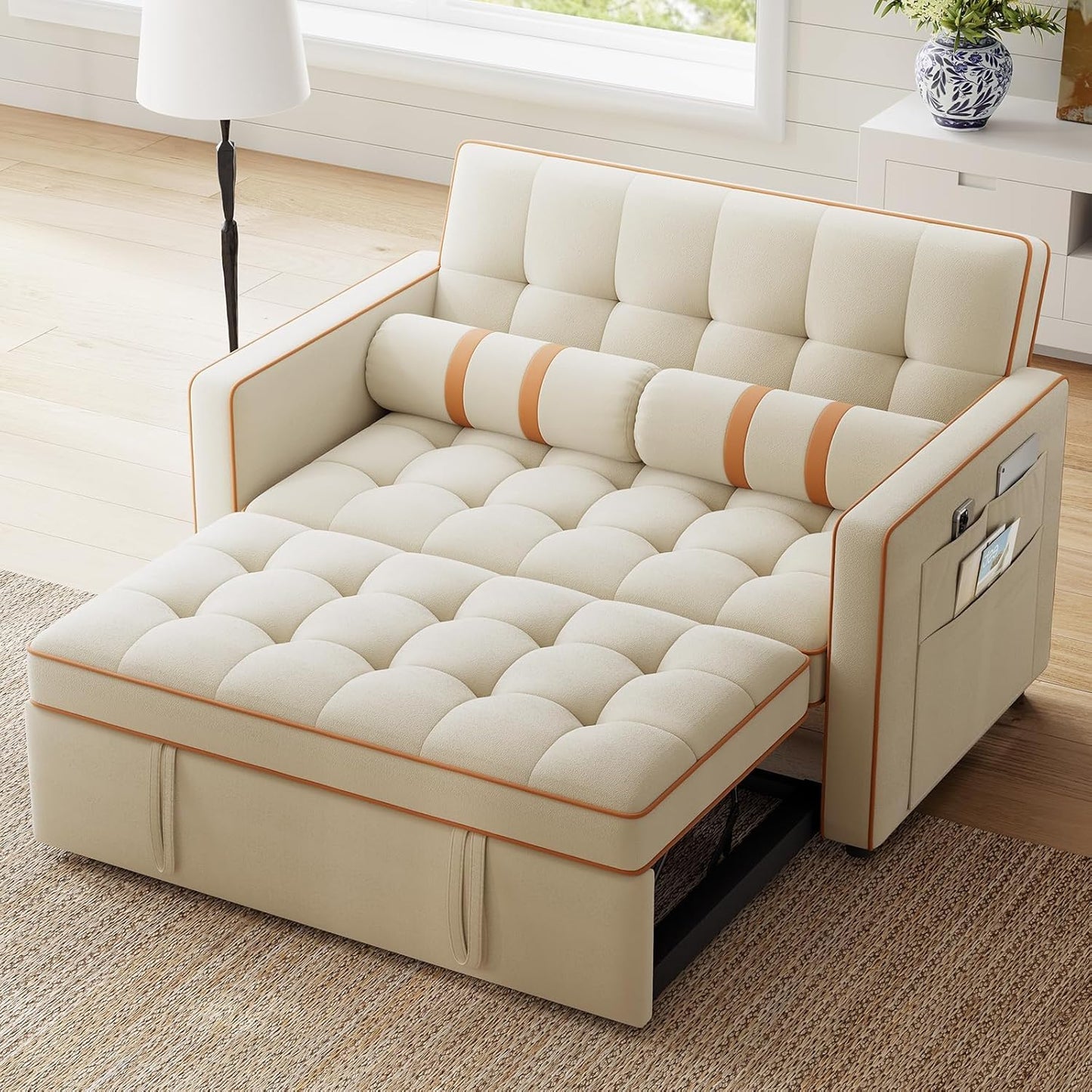 Sofa Bed 3-in-1 Convertible Sleeper Sofa