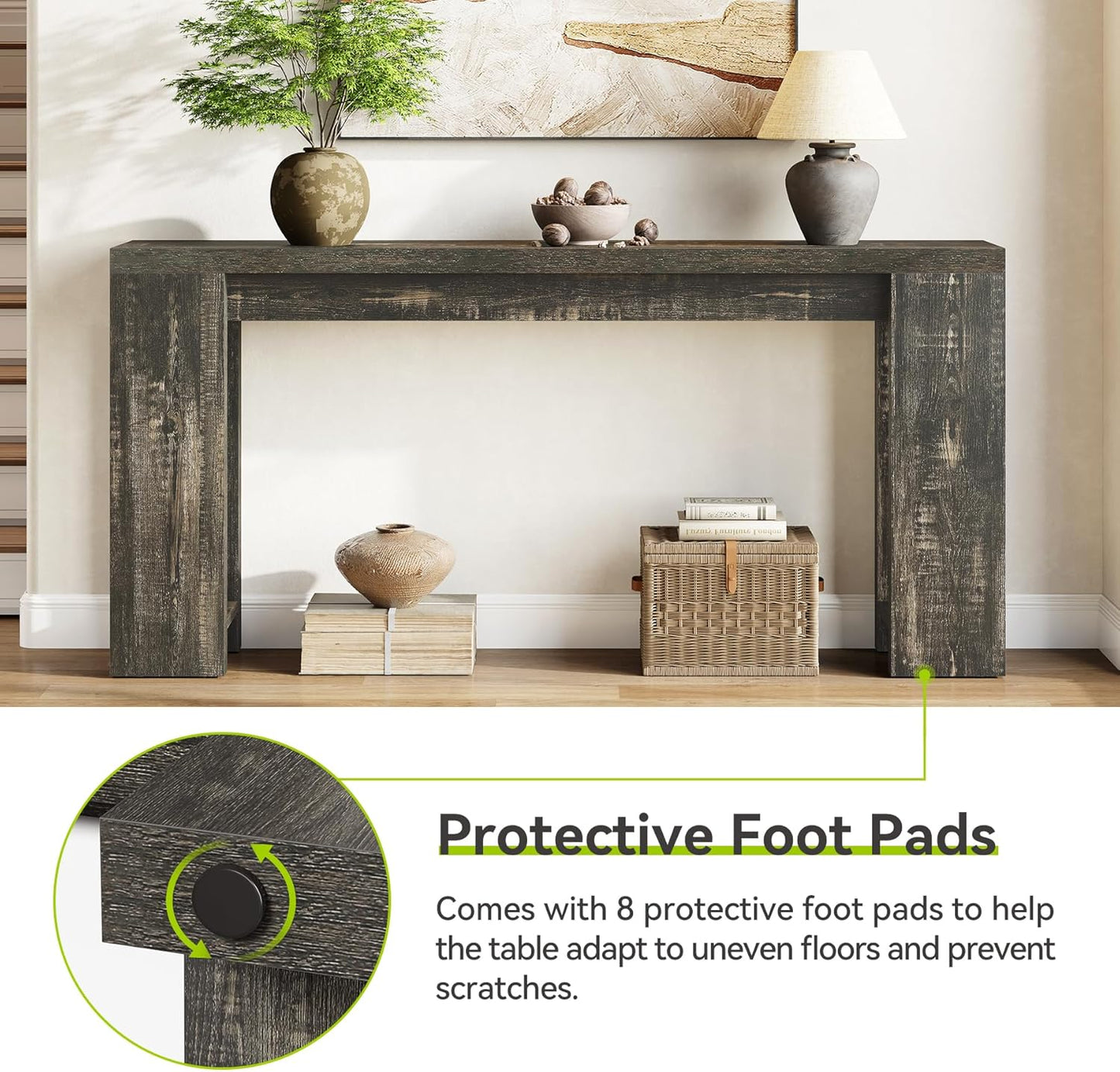 70.9-Inch Long Console Table Narrow Sofa Table Behind The Couch