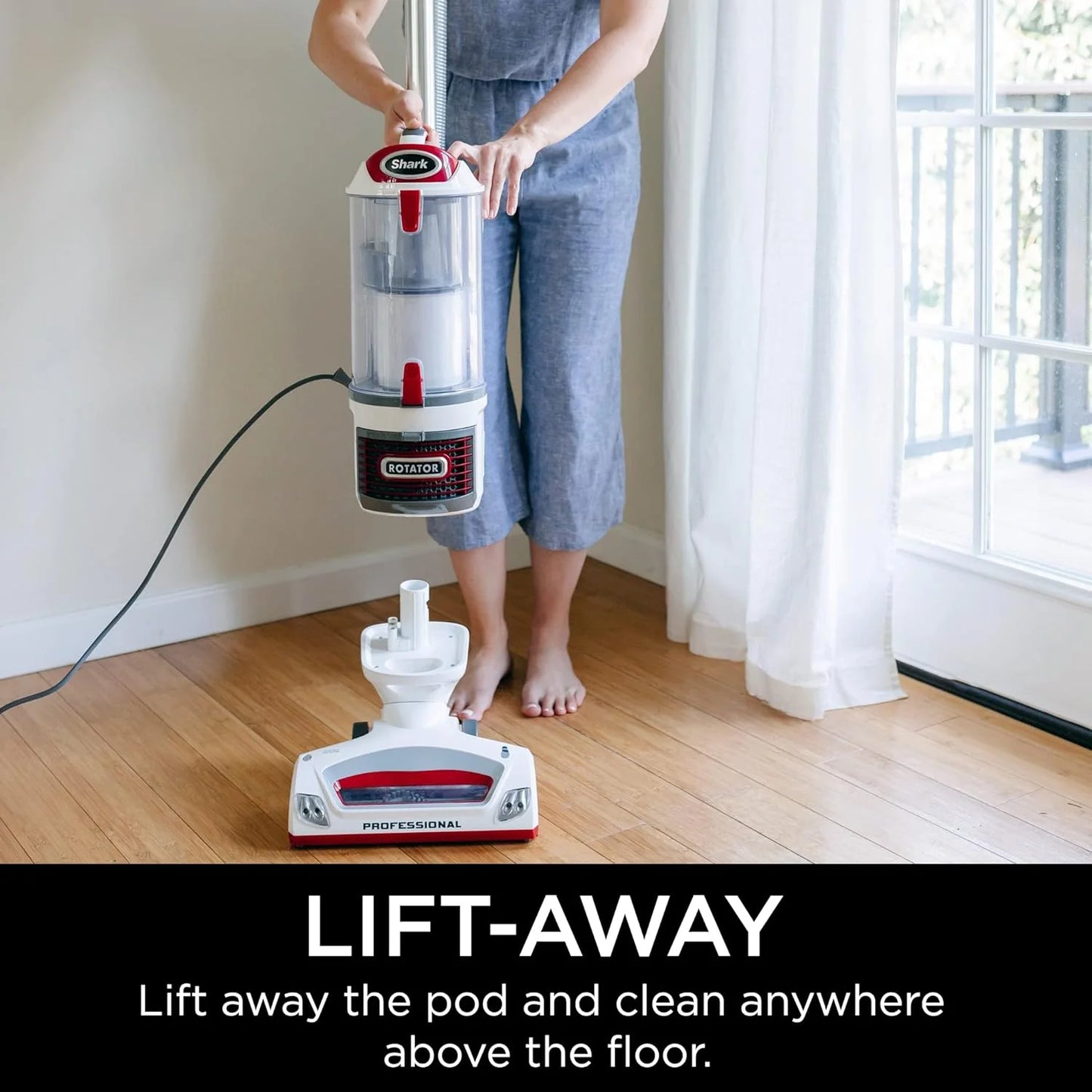 Upright Vacuum Navigator Lift-Away Deluxe with Large Dust Cup Capacity HEPA Filter Swivel Steering Upholstery Tool & Crevice Tool