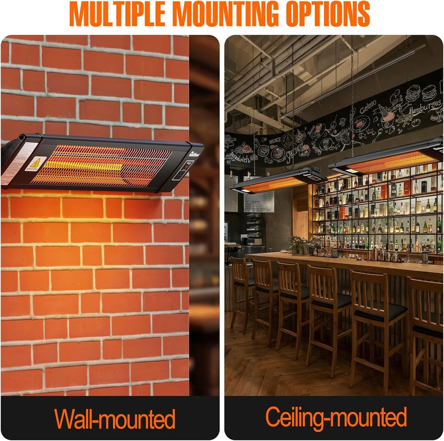 Smart greenhouse heater with built-in temperature control and digital thermostat