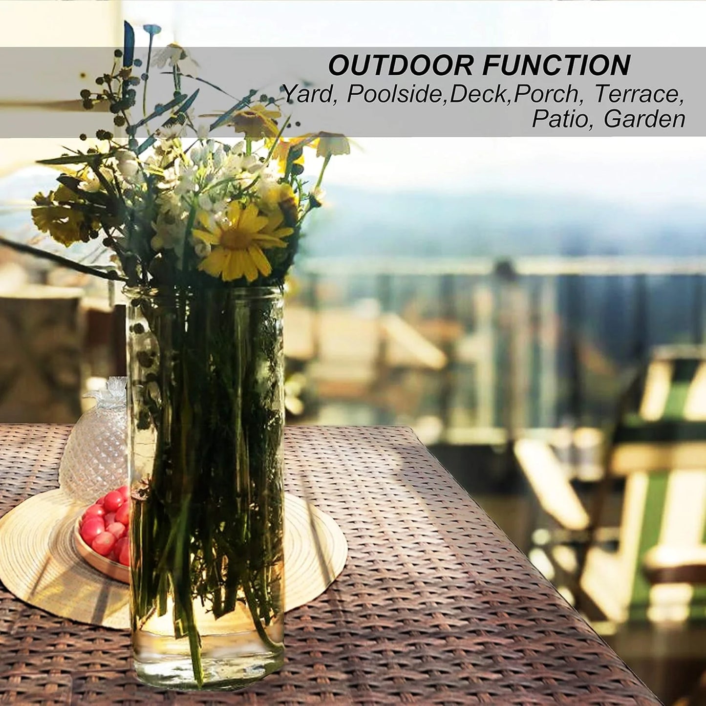 Wicker Outdoor Patio Storage Box Waterproof