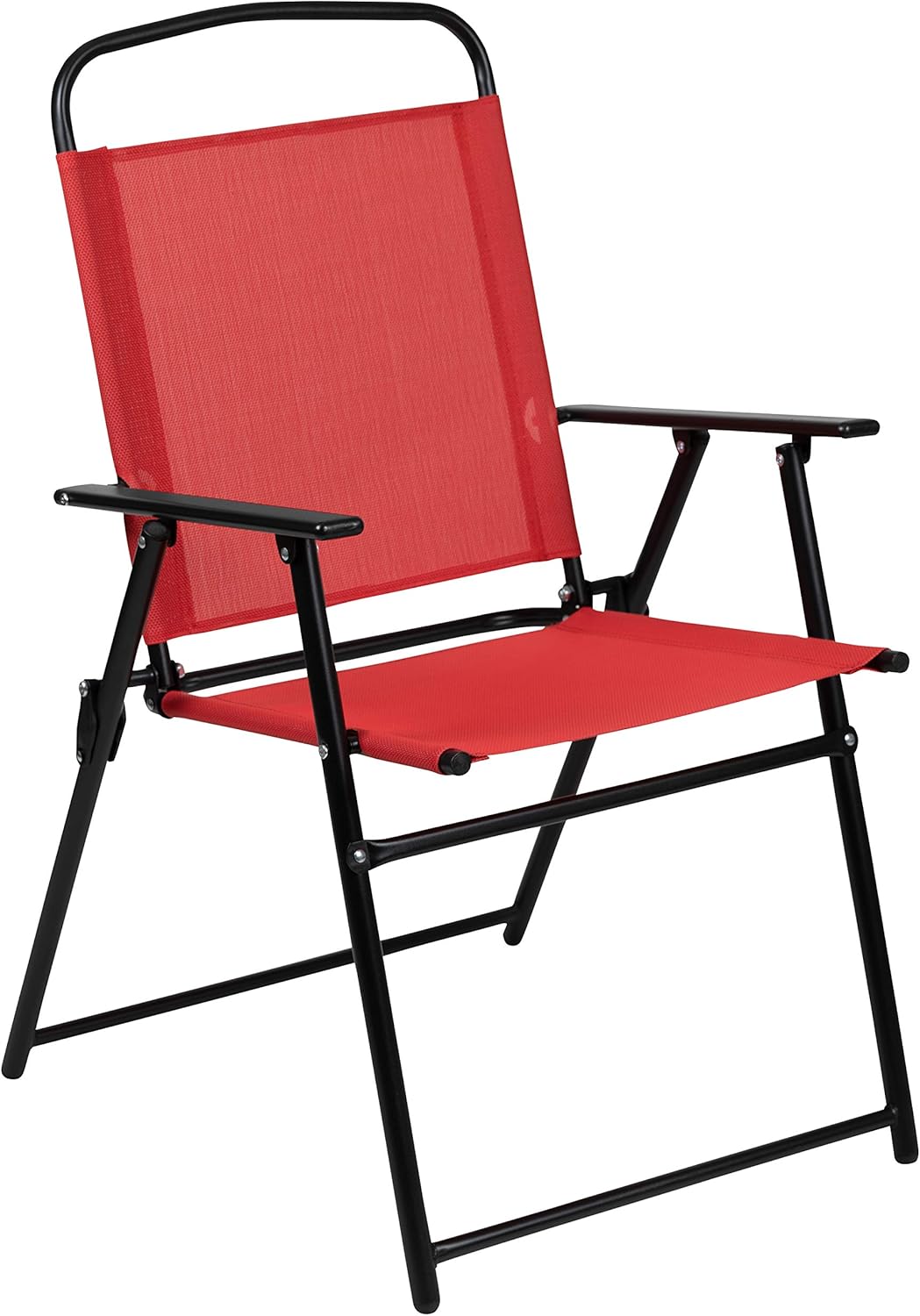 EMMA + OLIVER 6 Piece Brown Patio Garden Set with Umbrella Table and Set of 4 Folding Chairs