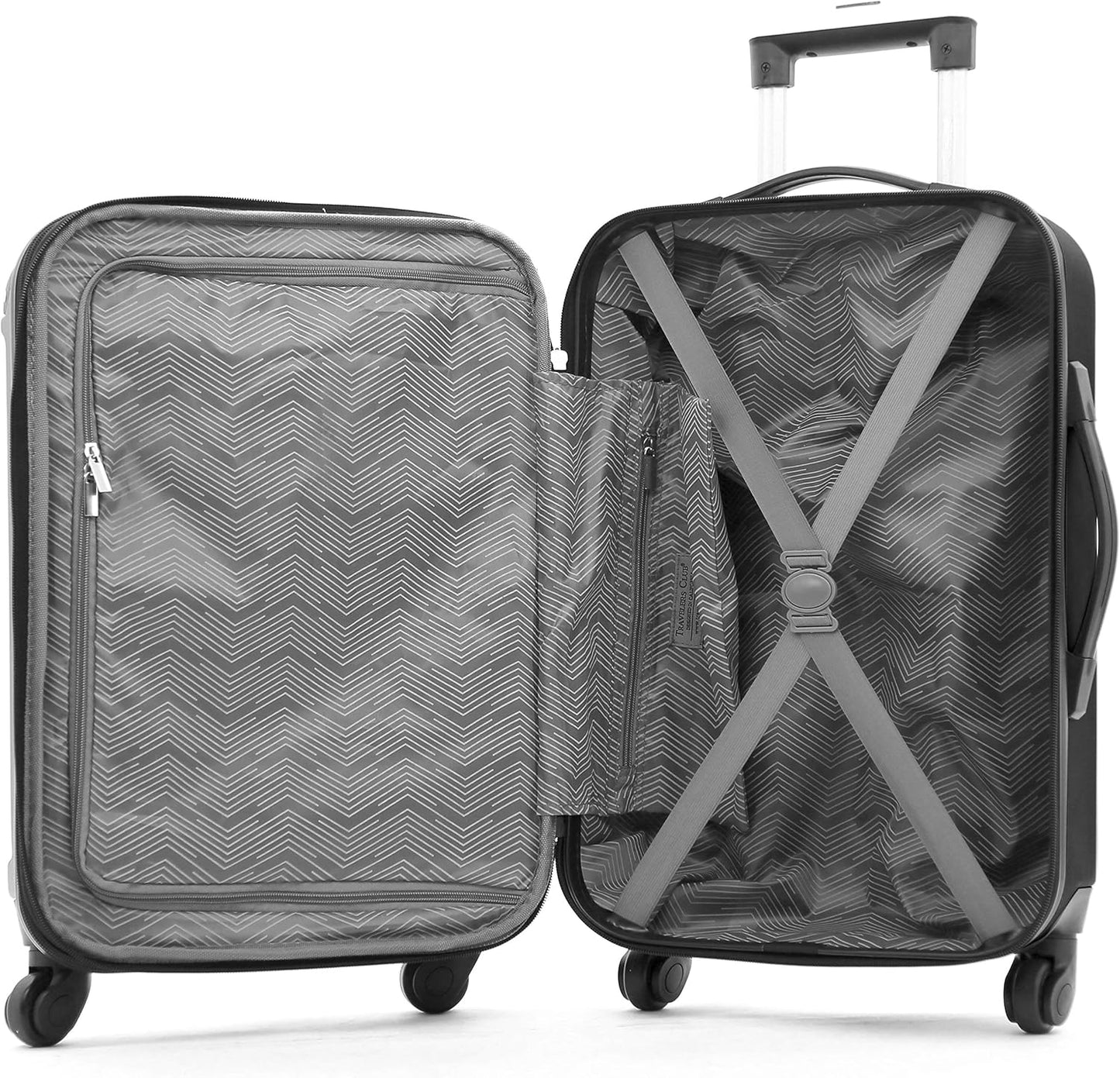 Hardside Travel Luggage, Lilac, Set of 4