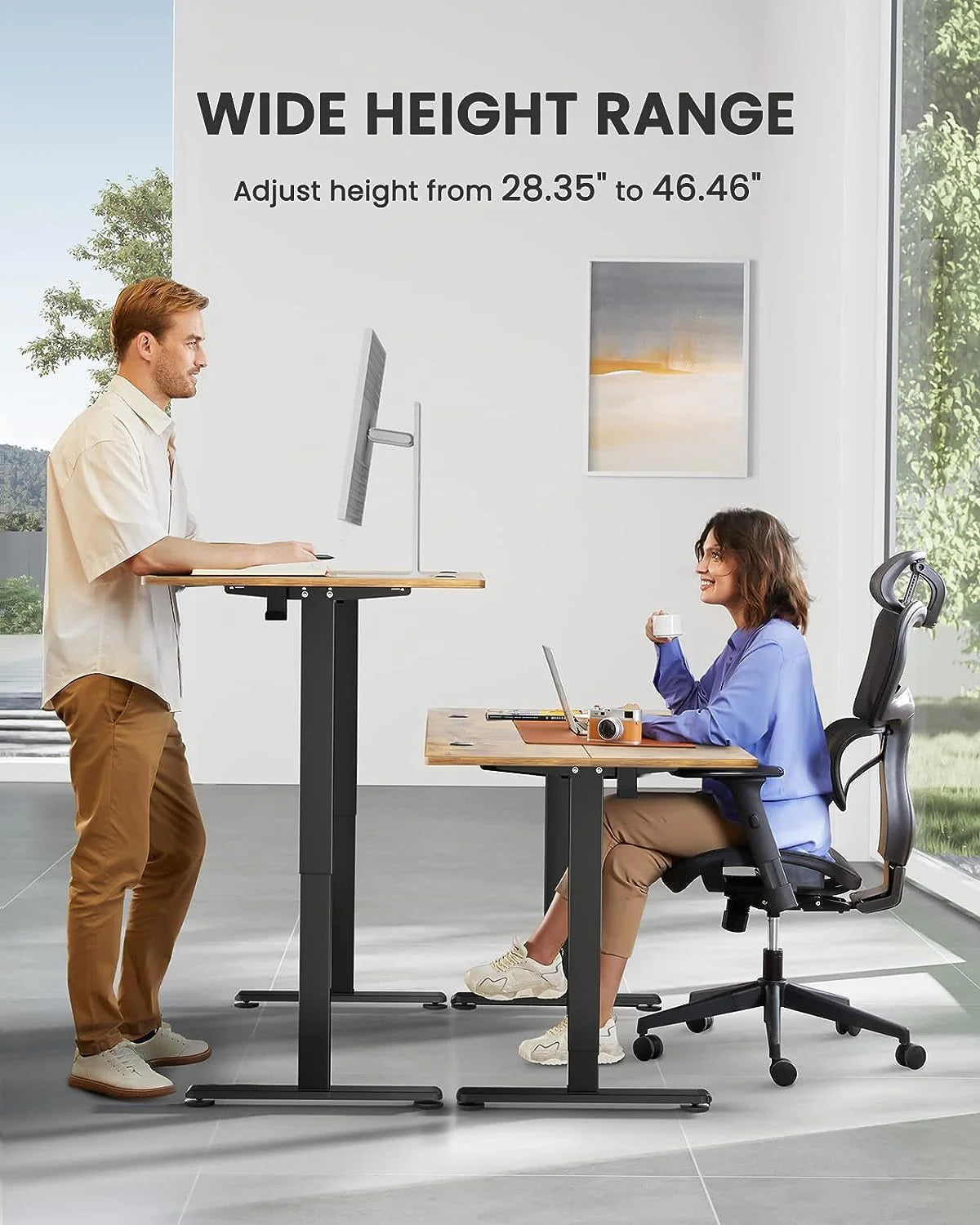 Height Adjustable Electric Standing Desk 47.2 x 23.6 Inches