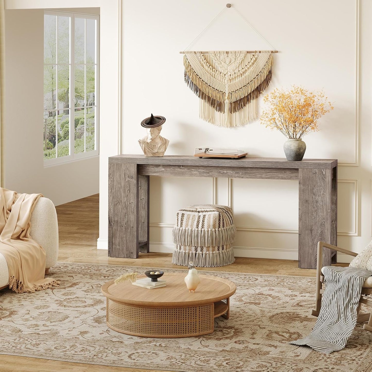 70.9-Inch Long Console Table Narrow Sofa Table Behind The Couch