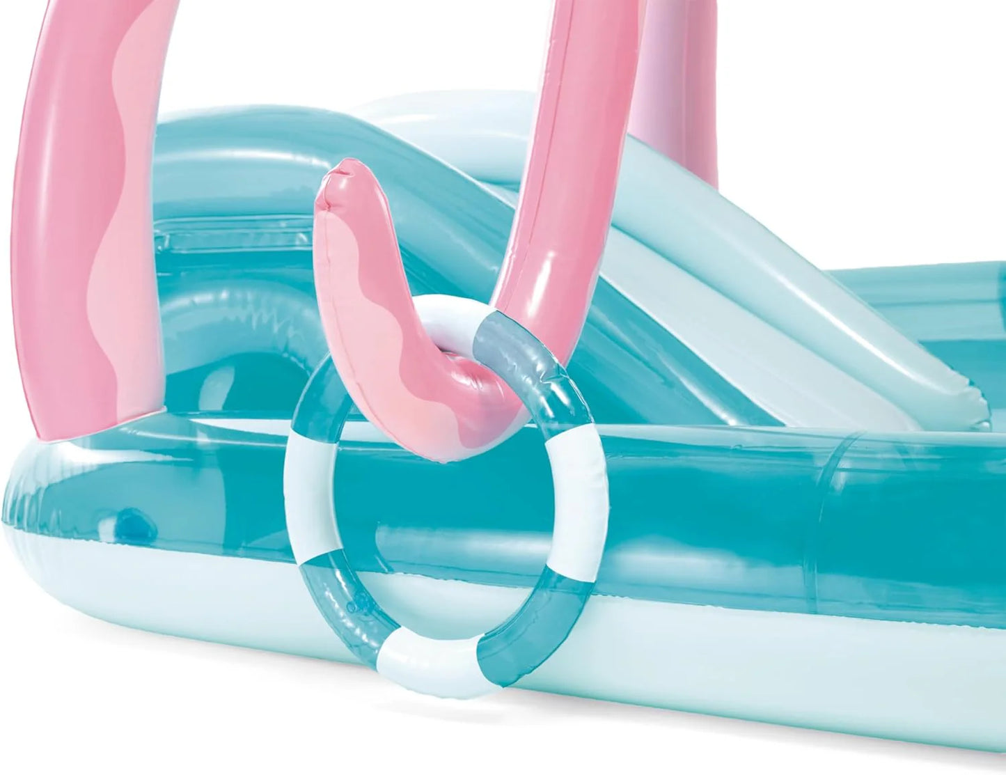 Intex 96" x 78" x 28" Inflatable Jungle Adventure Play Center Spray Kiddie Pool - Backyard Kids Water Slide, Outdoor Blow-Up Splash Pad for Toddlers