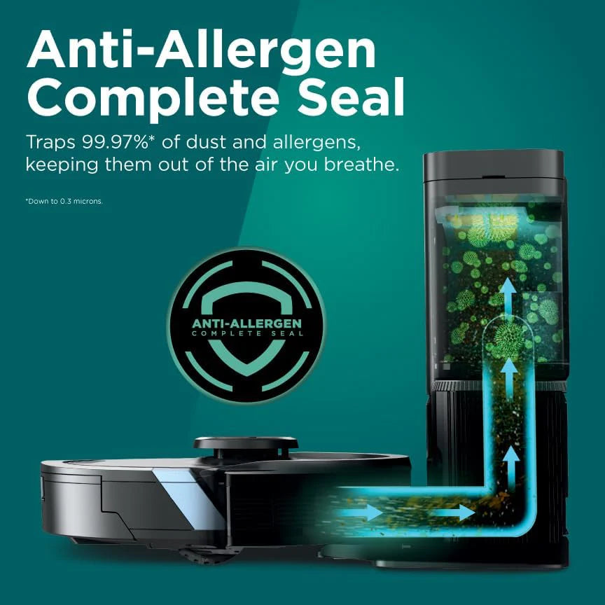 Robot Vacuum & Mop Combo, Powerful Suction, Matrix Plus, 60-Day Debris Capacity, HEPA Bagless Self Empty Base, Sonic Mopping, Home Mapping for Pet Hair - Carpets & Hardfloor, AV2610WA