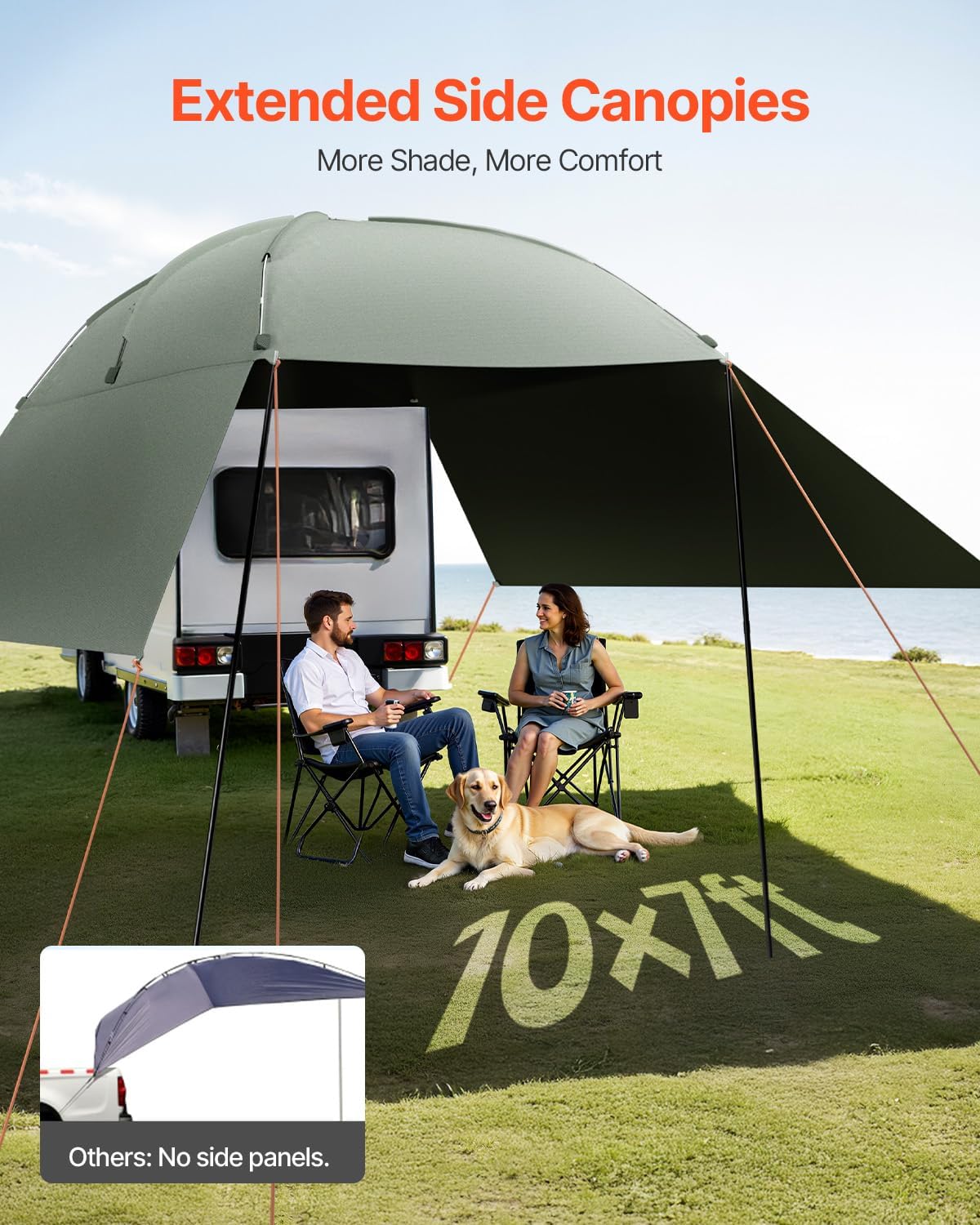 Awning Tent UV50+ Waterproof Canopy for Vehicles