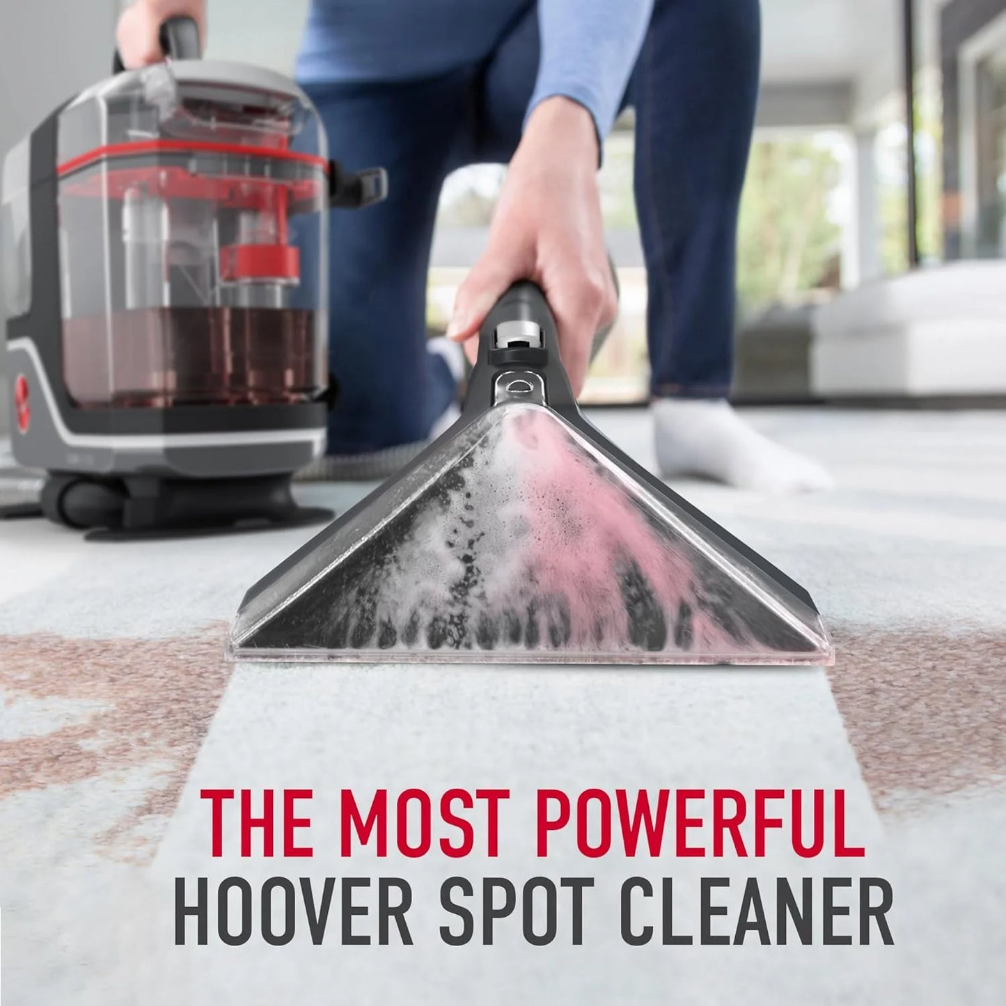 Hoover CleanSlate Plus Portable Carpet & Upholstery Spot Cleaner with Powerful Suction and Multiple Tools