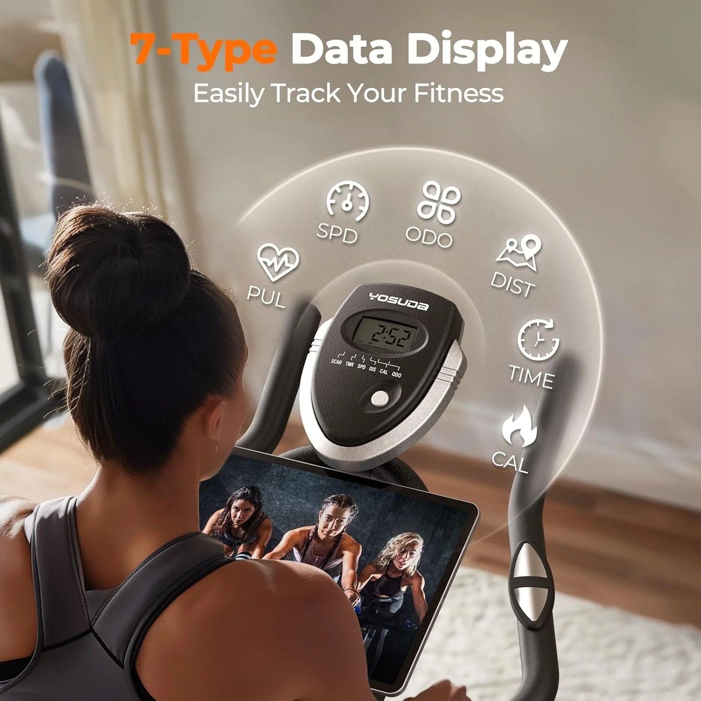 Arita brand fitness bicycle Home fixed fitness treadmill Low noise design, tablet stand