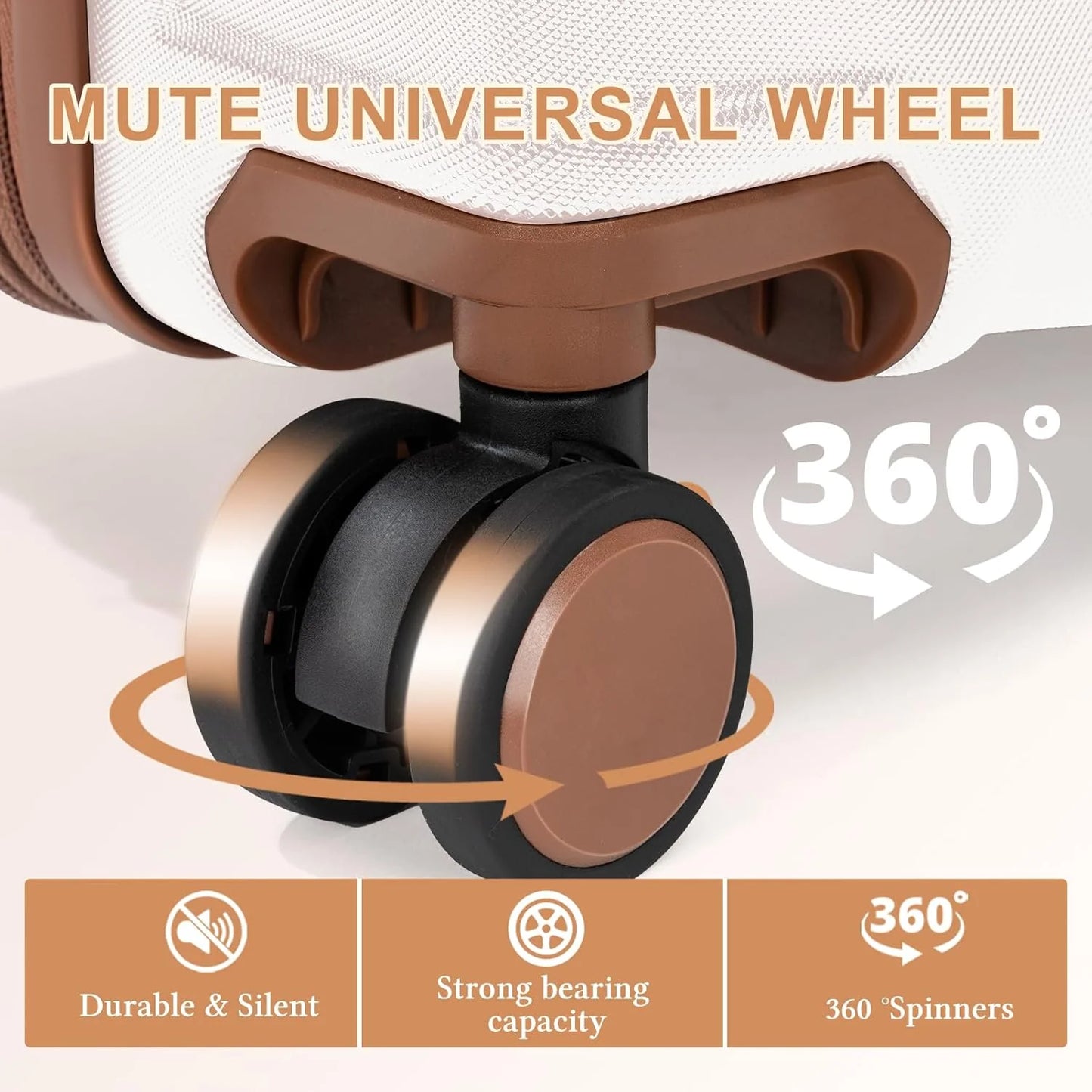 5 piece luggage set expandable suitcase 22x14x9 aviation certified durable waterproof travel set