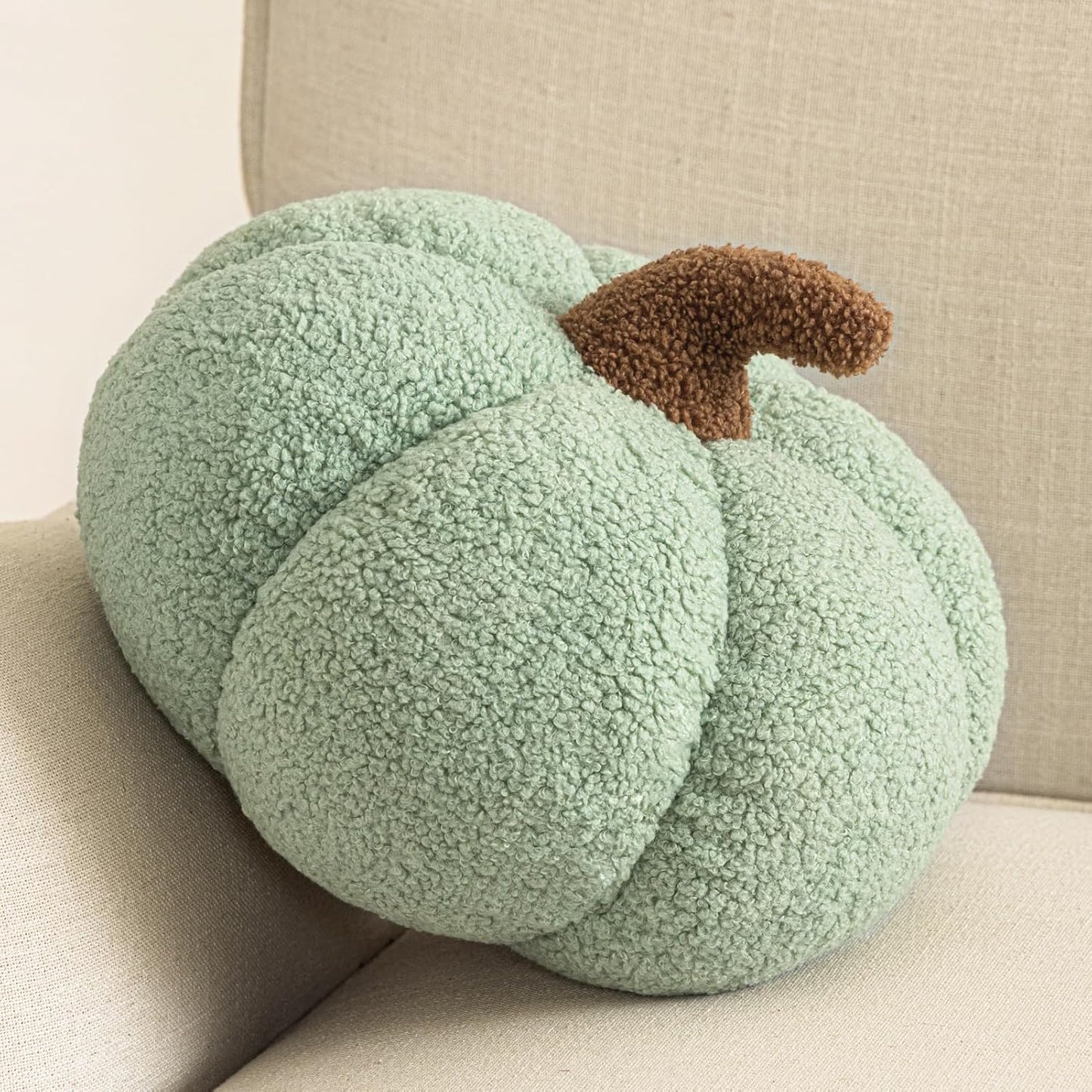 Teddy Fleece Pumpkin Throw Pillows