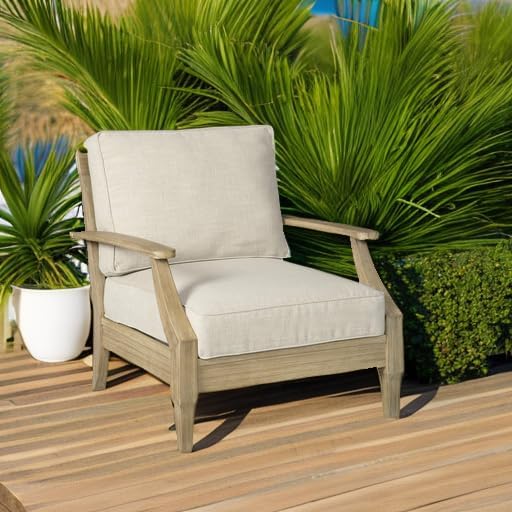 Coastal view outdoor terrace eucalyptus sofa