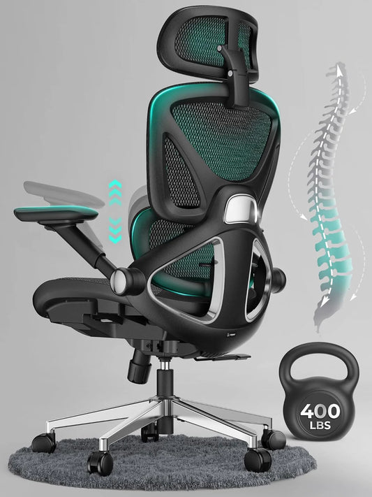 Ergonomic Mesh Office Chair with Adjustable Lumbar High Back Desk Chair 400 lbs