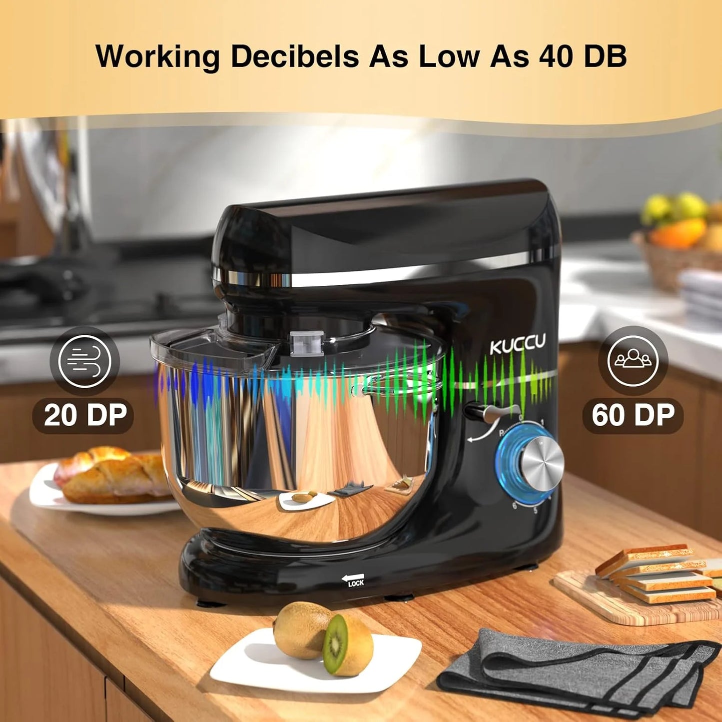 Stand Mixer 6.5 Qt 660W 6-Speed Tilt-Head Food Dough Mixer, Kitchen Electric Mixer with Stainless Steel Bowl,Dough Hook,Whisk, Beater, Egg white separator