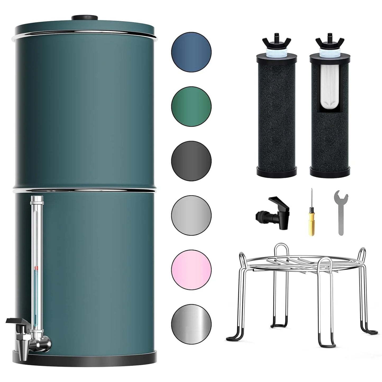 Purewell three-stage 0.01μm ultrafiltration gravity water filtration system 304