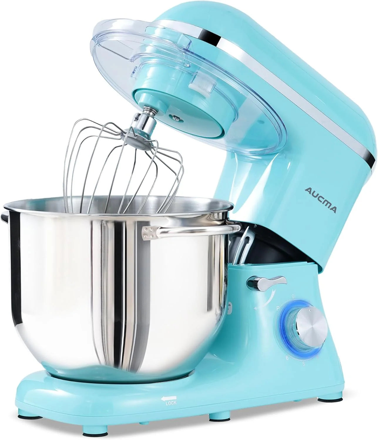 Aucma Stand Mixer,6.5-QT 660W 6-Speed Tilt-Head Food Mixer, Kitchen Electric Mixer with Dough Hook