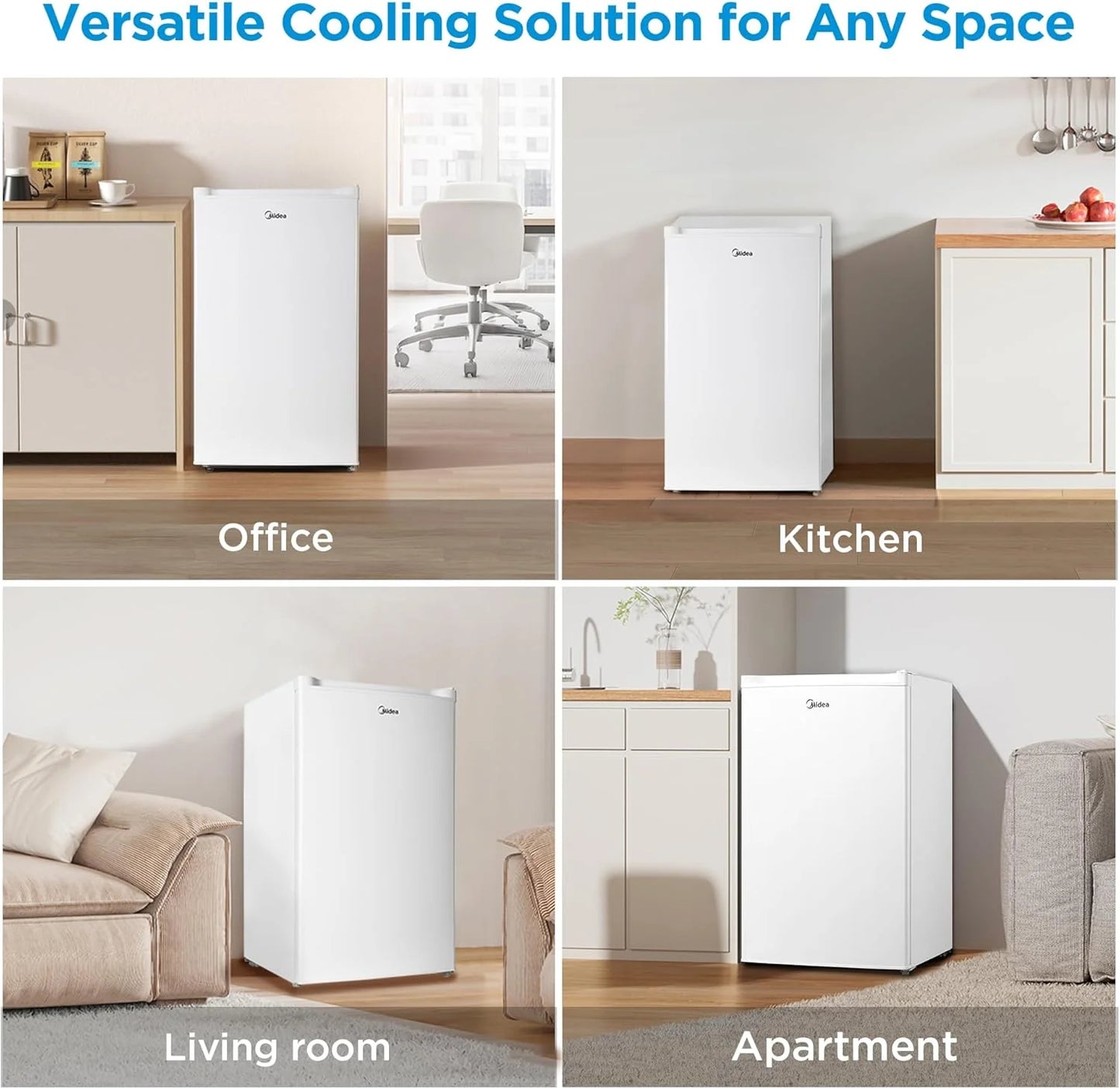 Upright Freezer Large Black 3.0 Cubic Feet