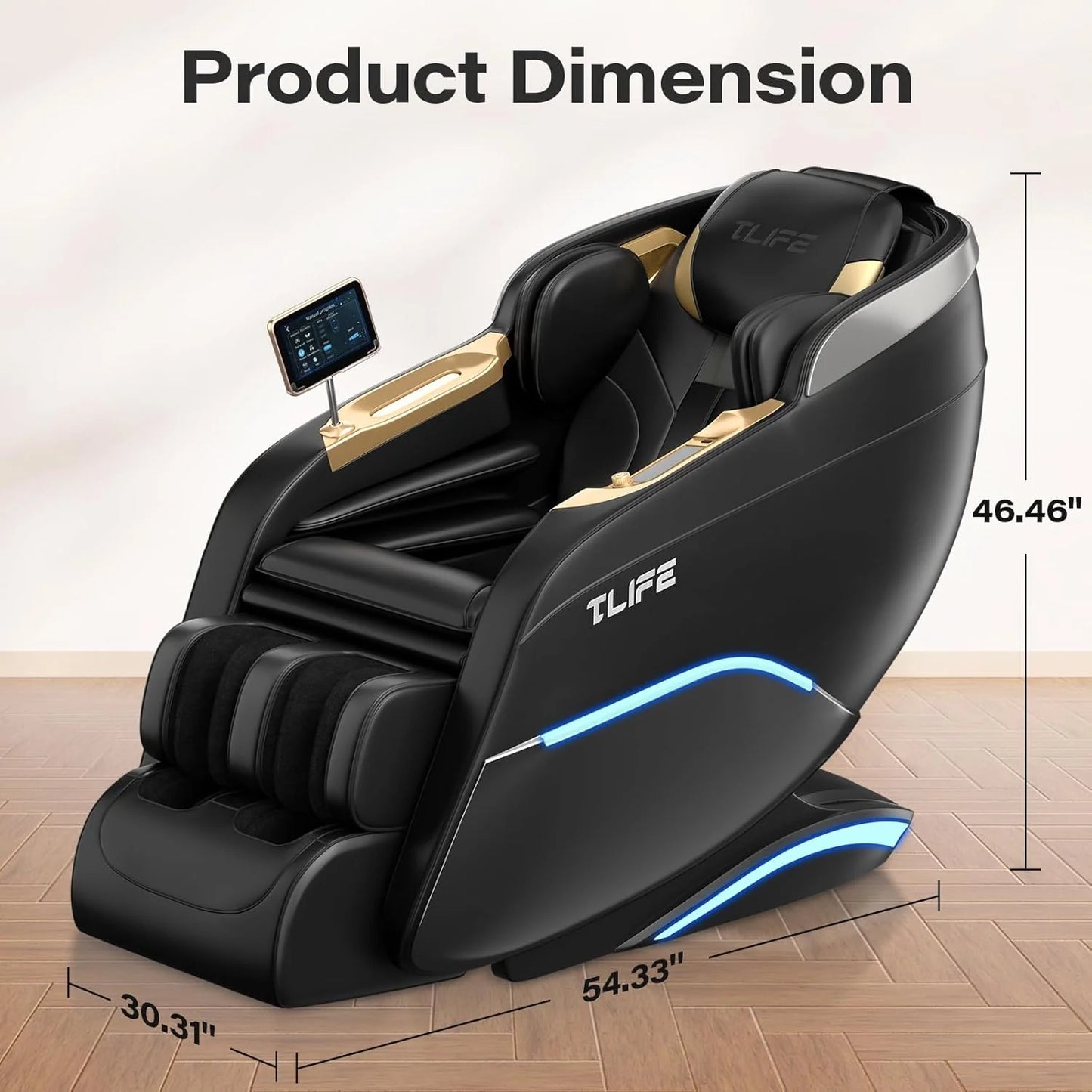 Full Body Massage Chair, 160° Zero Gravity Recliner with Body Scan, 50" SL Track Shiatsu Massage Chair, Spot Massage, Foot Roller