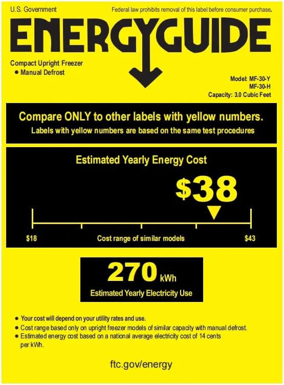 Upright freezer, 3.0Cubic Feet, Single Door Compact Mini Freezer with Reversible Door Small freezer for Home/Dorms/Apartment/Office