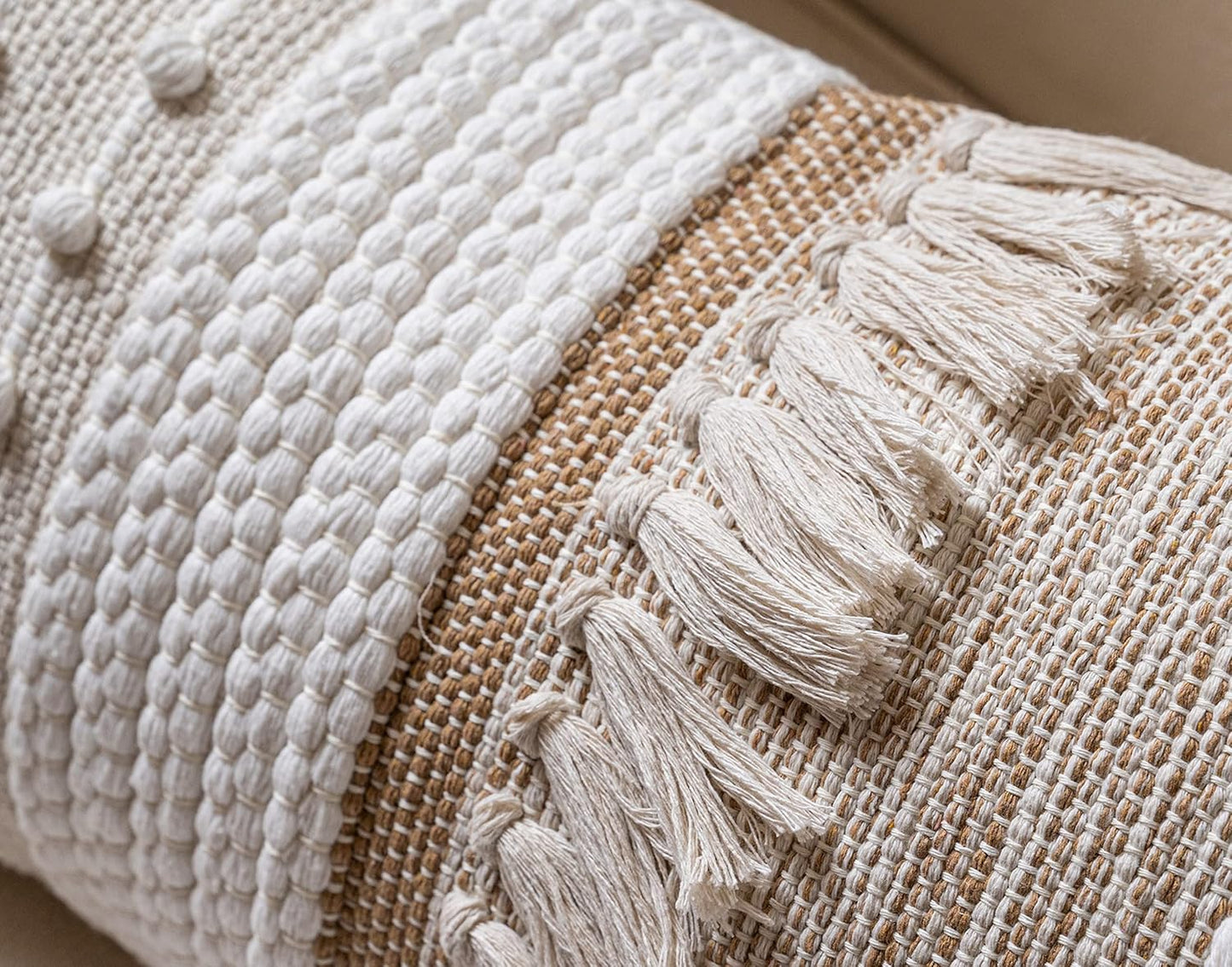 Blue Boho Decorative Throw Pillow Cover 20x20