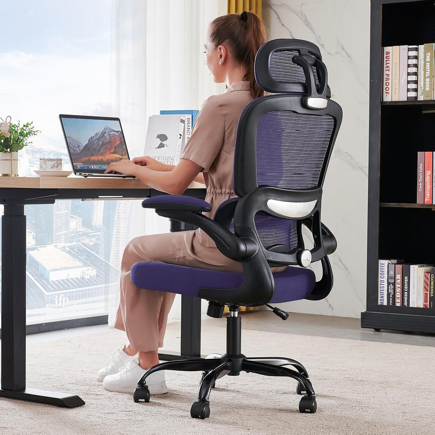 TRALT Office Chair Ergonomic Desk Chair 330 lbs Home Gaming Chair with Wheels