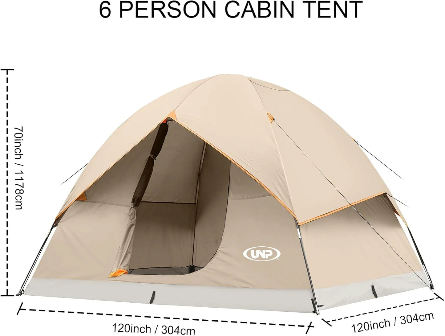 Camping Tent 2/3/4/6 Person Dome Tent Portable Camping Tent for Outdoor and Backpacking Beach