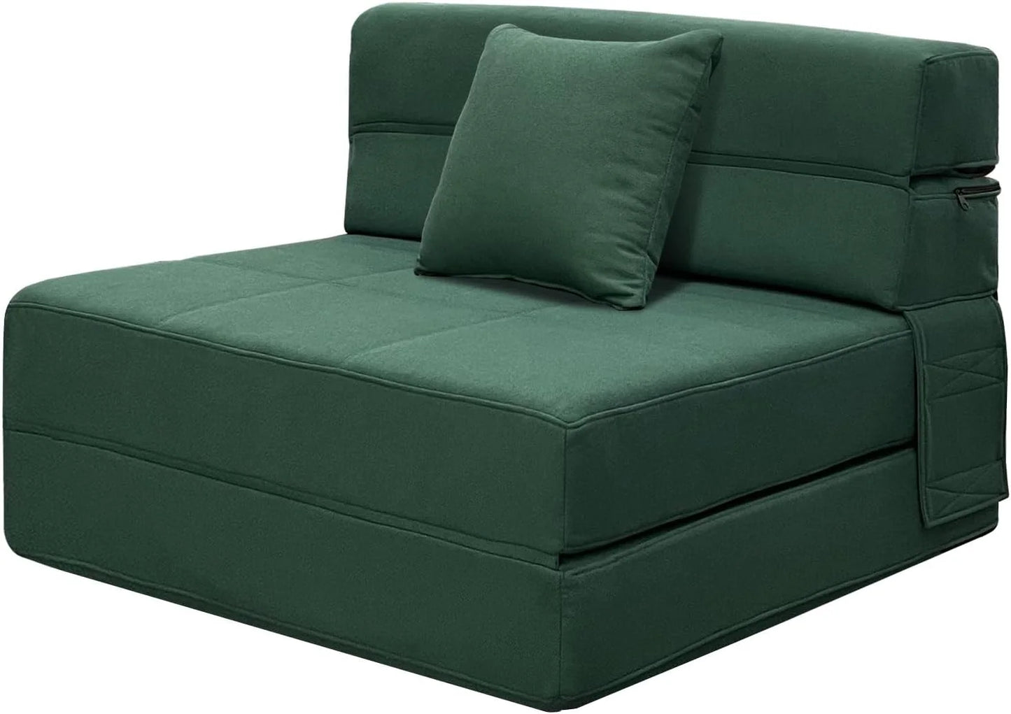 60 inch pull out sofa bed, memory foam sofa with 2 pillows, futon bed, guest bed and pull out sofa,