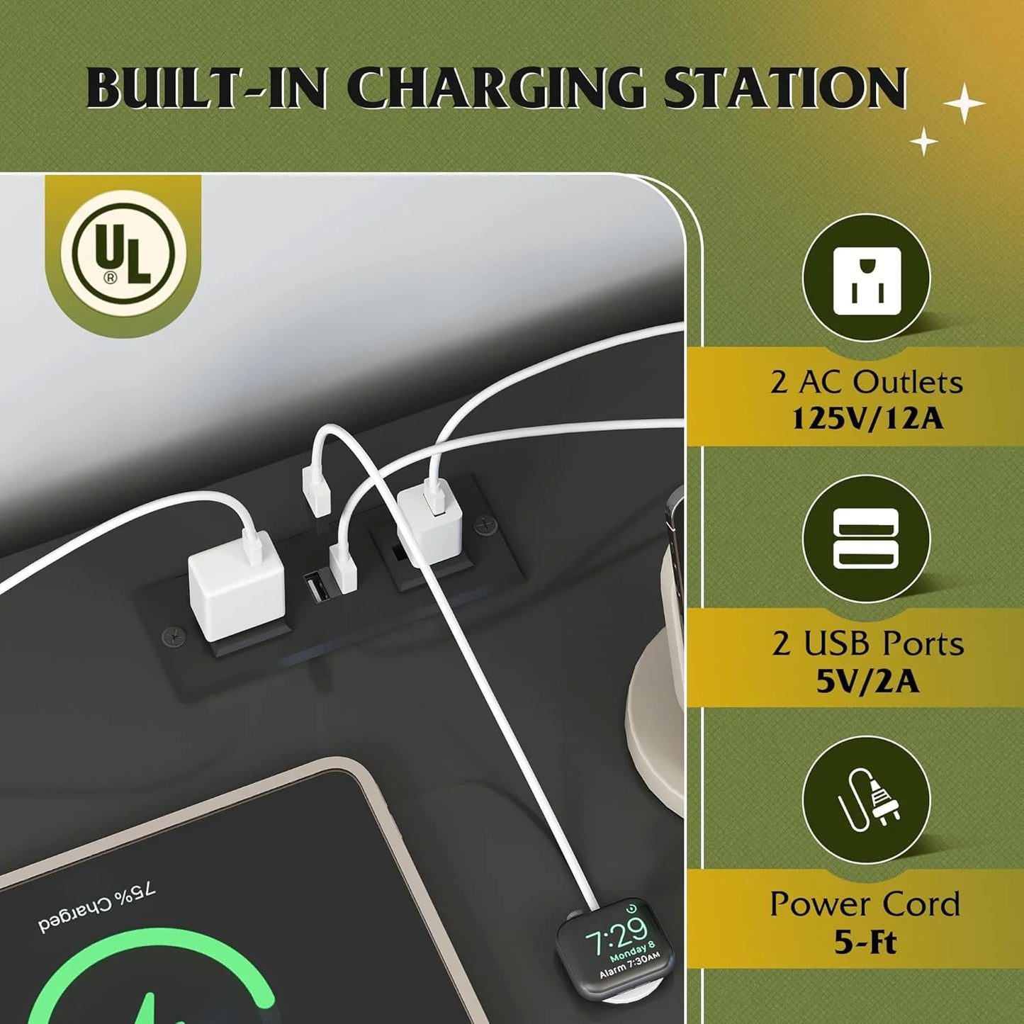 9 Drawer Led Dresser for Bedroom, 58.35'' Wide Wood Dresser Storage Organizer with Power Outlets for 65'' TV, Dressers with Open Shelves