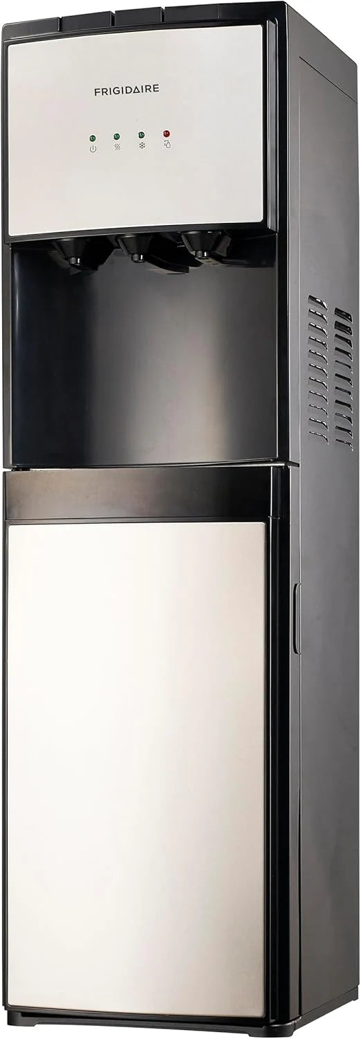 Frigidaire EFWC498 - Top Loading Cooler Dispenser -Hot & Cold Water - Child Safety Lock - Innovative Slim & Sleek Design, Holds 3 or 5 Gallon Bottles - Black