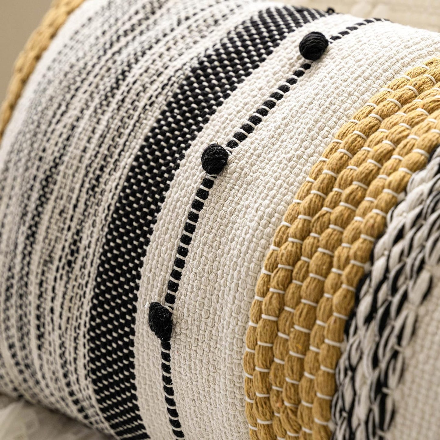 Blue Boho Decorative Throw Pillow Cover 20x20