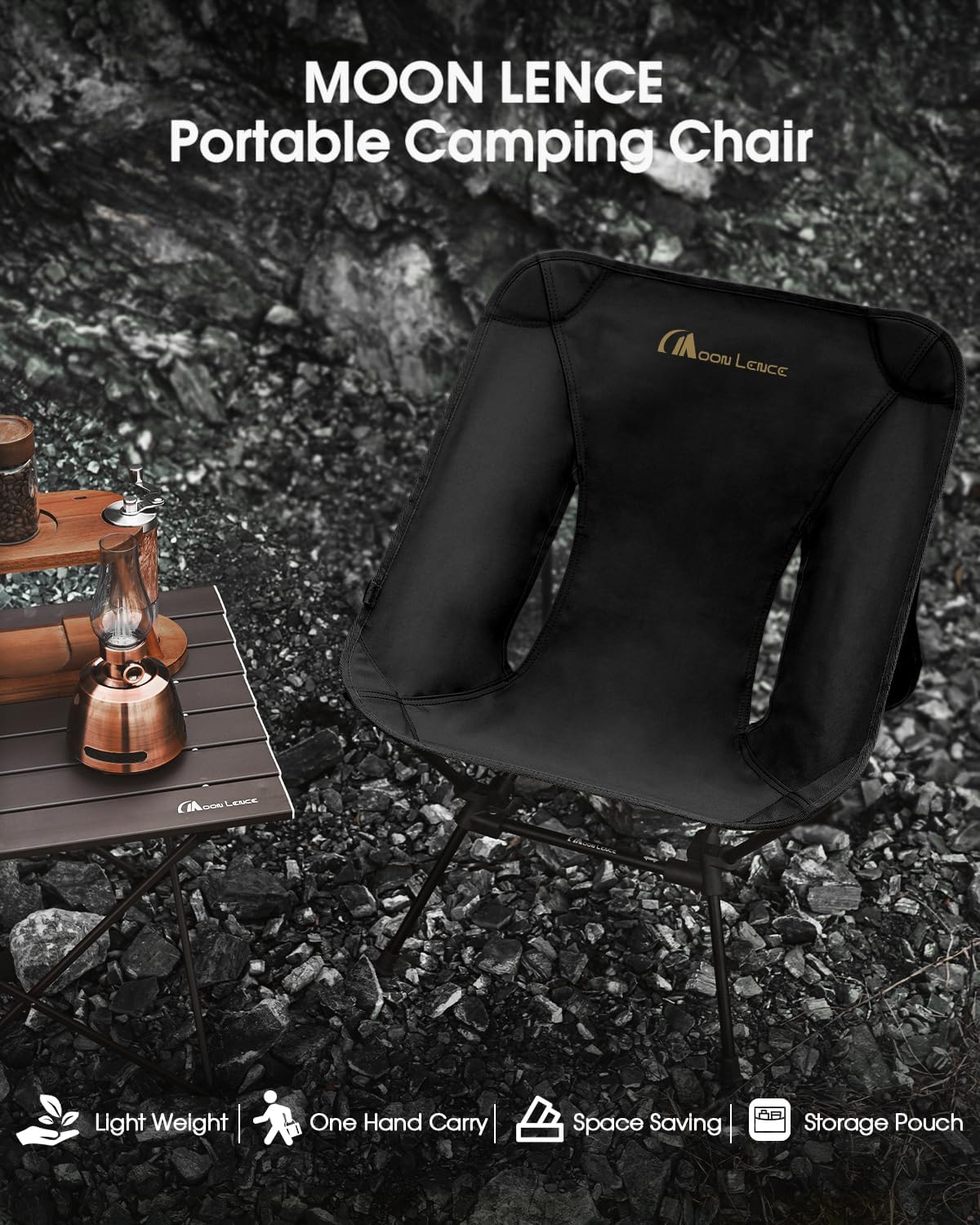Portable Camping Chair Plus Folding Chair for Backpacking and Hiking