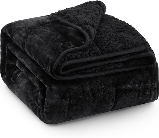 Sherpa Fleece Weighted Blanket 15 lbs 60"x 80"