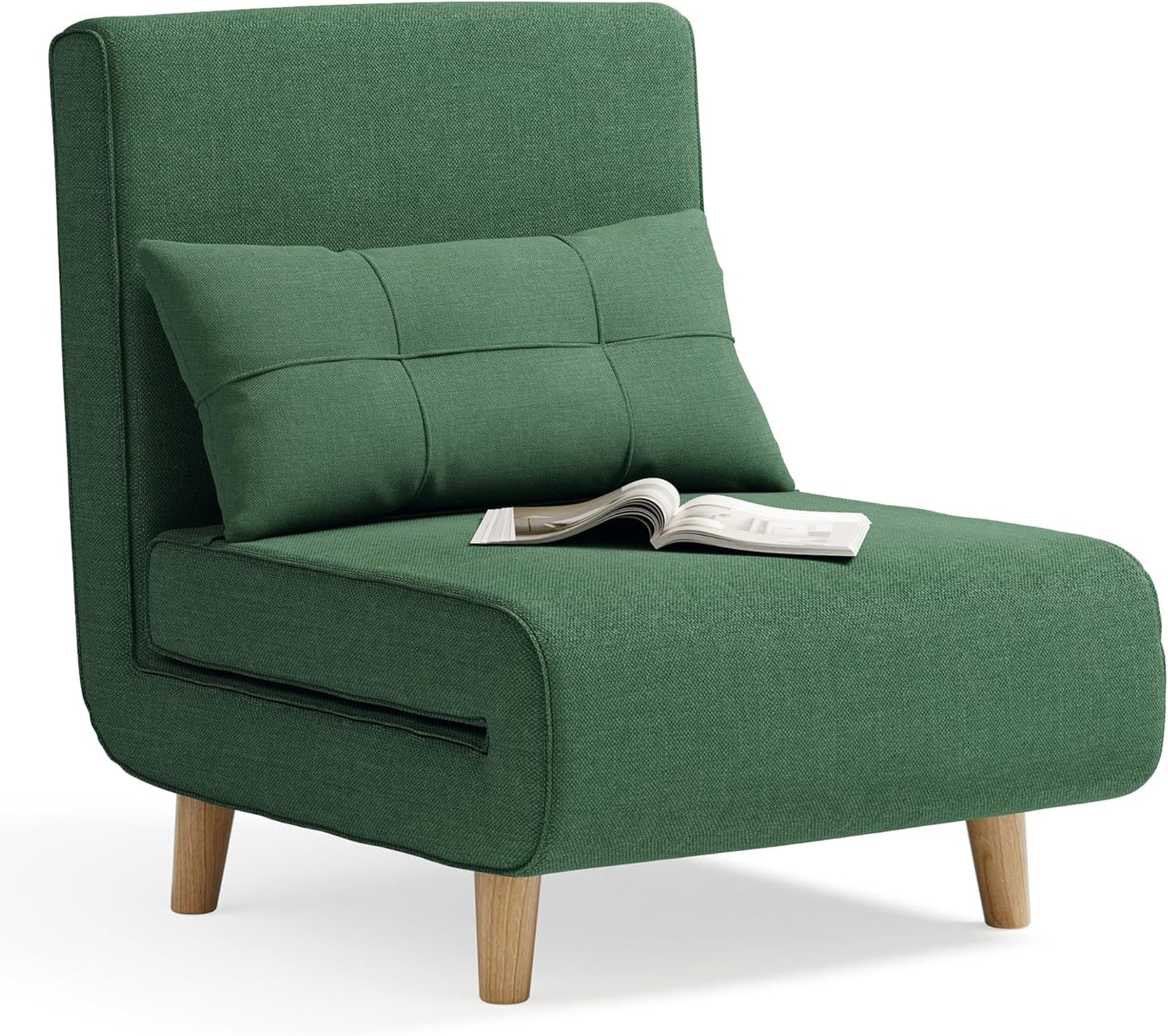 3-in-1 sleeper chair bed, convertible chair bed futon sofa with adjustable backrest