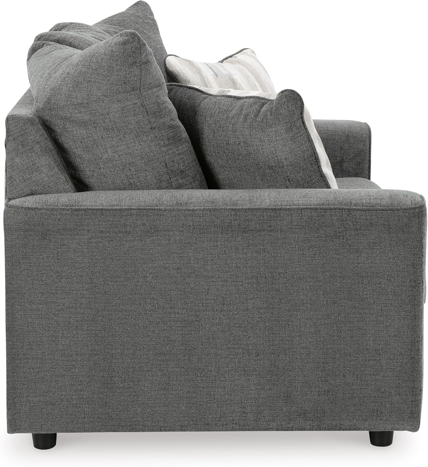 Casual Loveseat with Flared Arms Gray Upholstered Sofa for Living Room