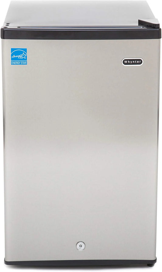Whynter CUF-112SS Mini, Energy Star Rated Small Upright Freezer with Lock, Stainless Steel -1.1 Cubic Feet